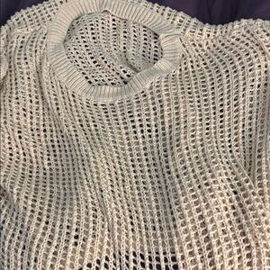 Cream Open Knit Sweater Top